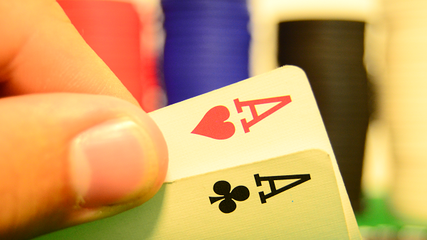 Ace of Hearts and Ace of Clubs Poker Cards