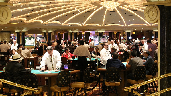 Room In Casino Full of People