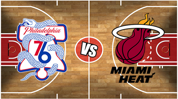 Sixers vs Heat Game Playoffs Basketball Court