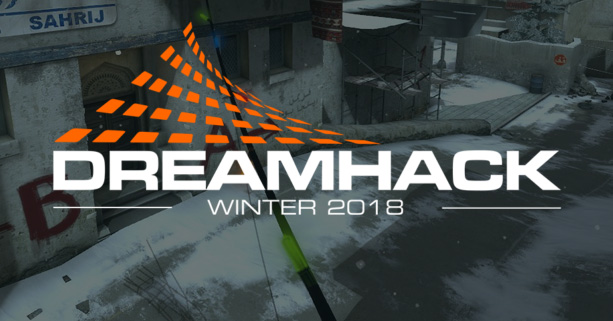 DreamHack Winter 2018 logo on Winter CSGO Background