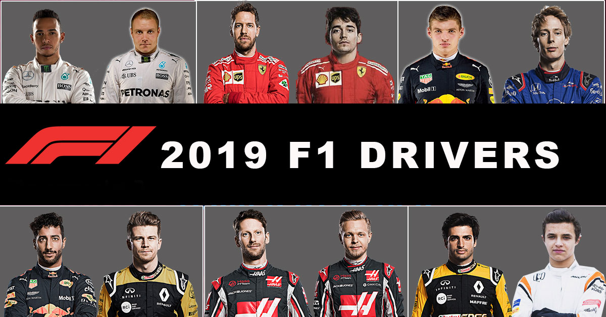 2019 F1 Drivers and Teams