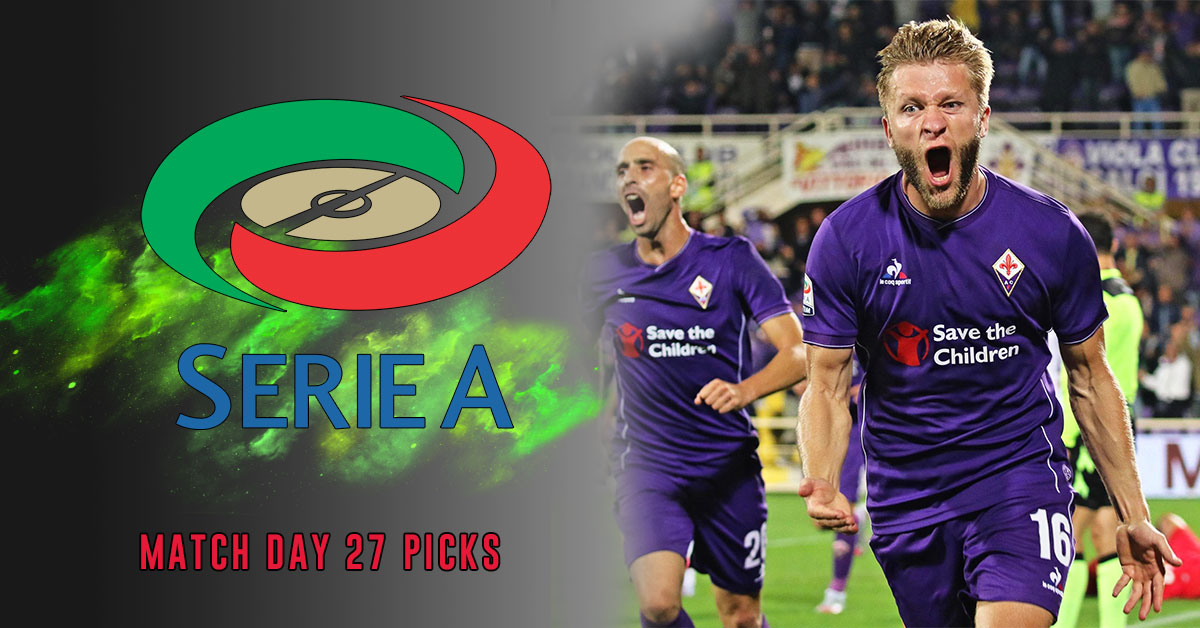 Serie A Match Day 27 Picks, Odds and Predictions