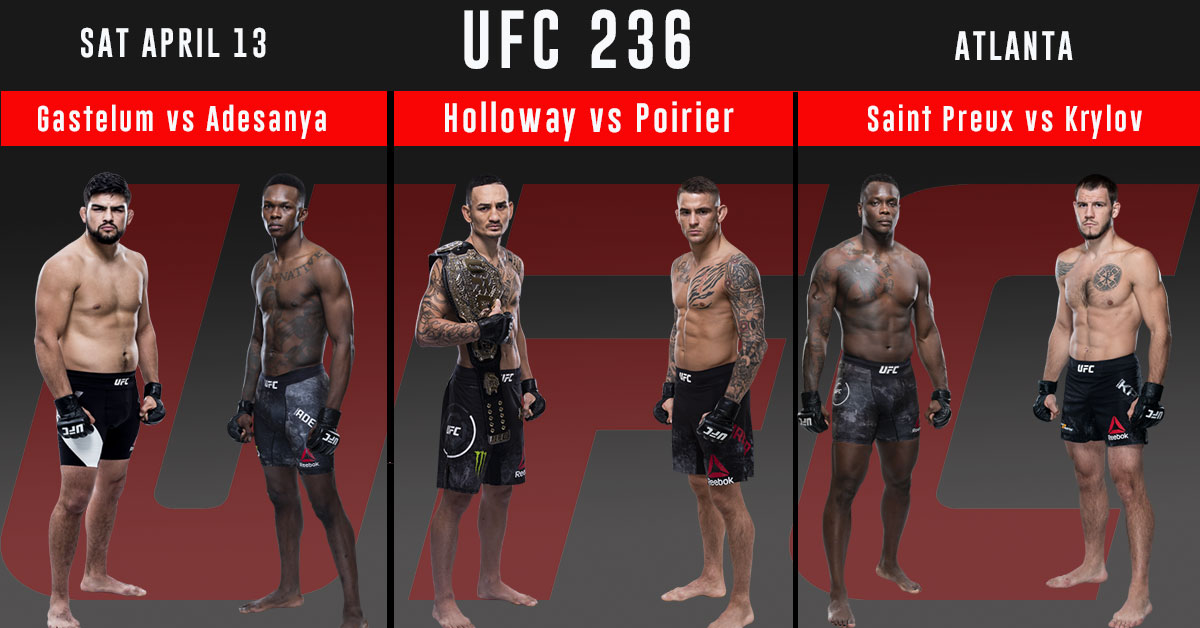 UFC 236: Holloway vs Poirier 2 4/13/19 Prediction