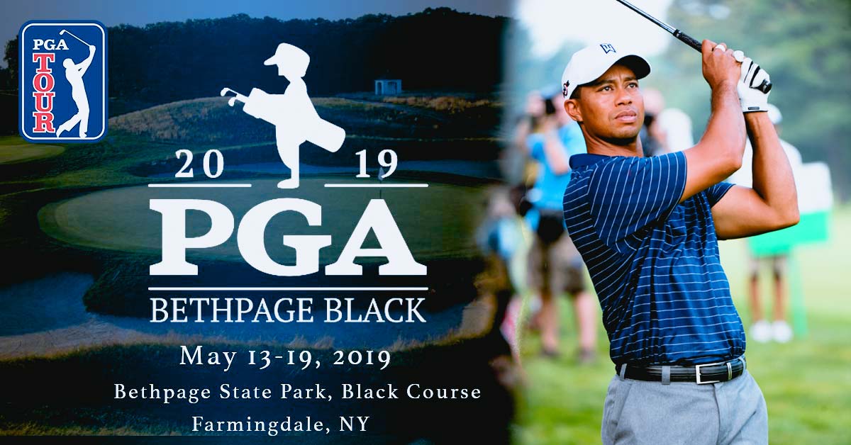 2019 PGA Championship Logo with Tiger Woods Photo