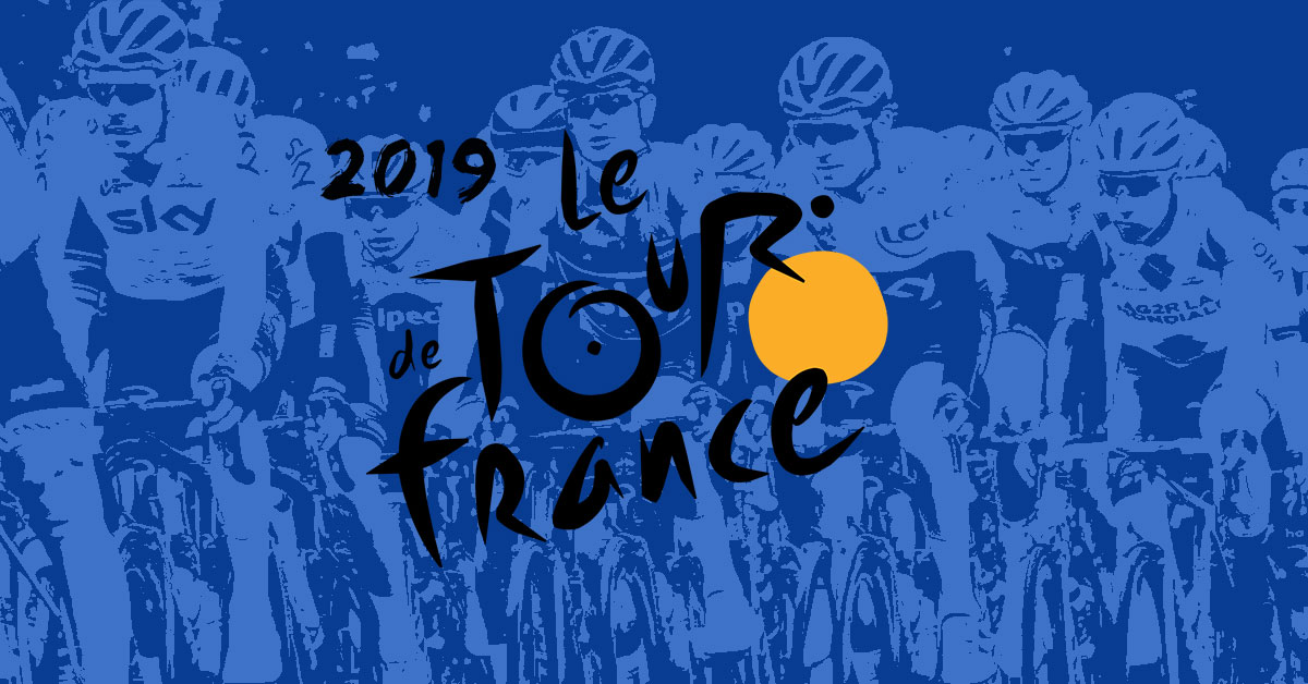 Tour de France Logo with cyclists
