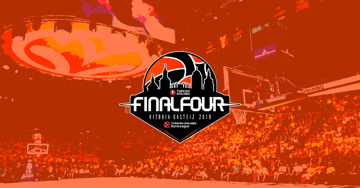 2019 Euroleague Championship Logo with Final Four game background