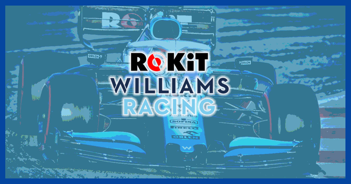 2019 Rokit Williams Racing Logo and F1 Racing Car