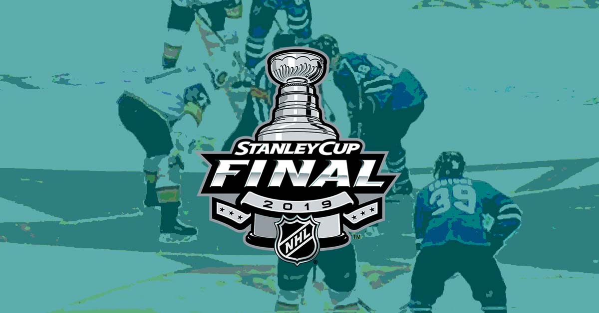 2019 Stanley Cup Finals Logo and NHL game background