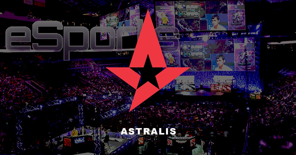 Team Astralis Logo with Esports stadium background