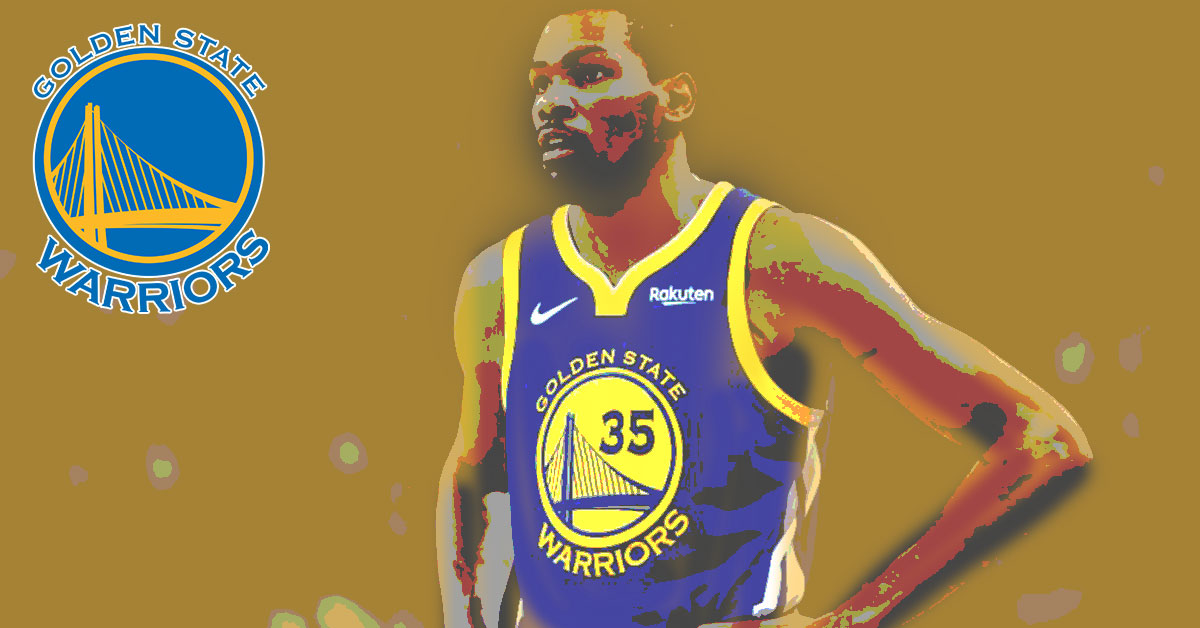 Kevin Durant photo - Golden State Warriors logo
