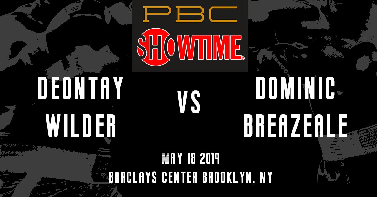 Deontay Wilder vs Dominic Breazeale - Showtime and PBC logo