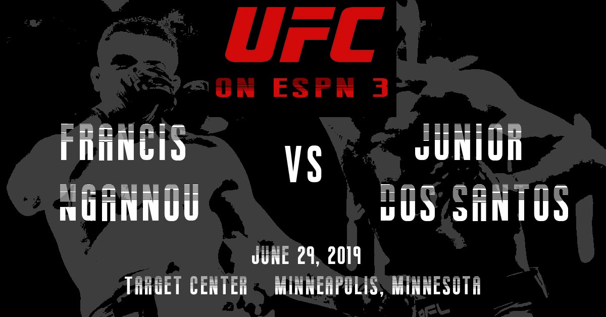 UFC on ESPN 3: Ngannou vs Dos Santos 6/29/19