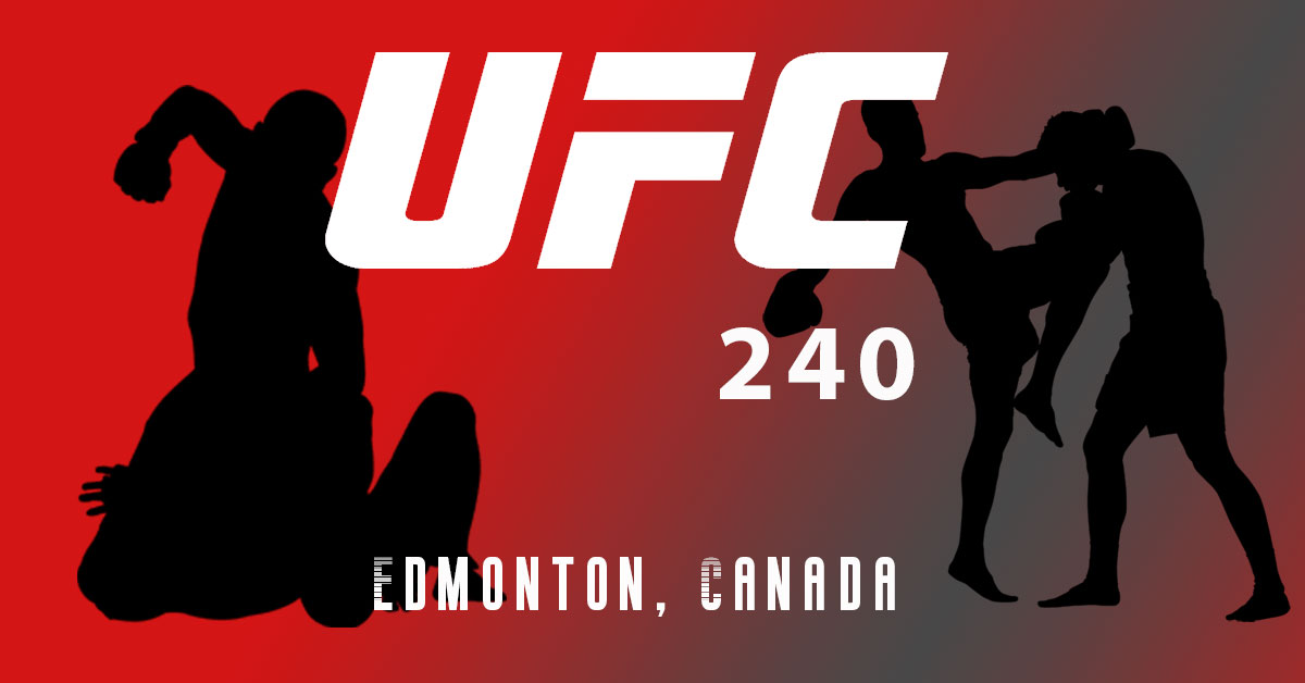UFC 240: Holloway vs Edgar Fight Card Betting Odds