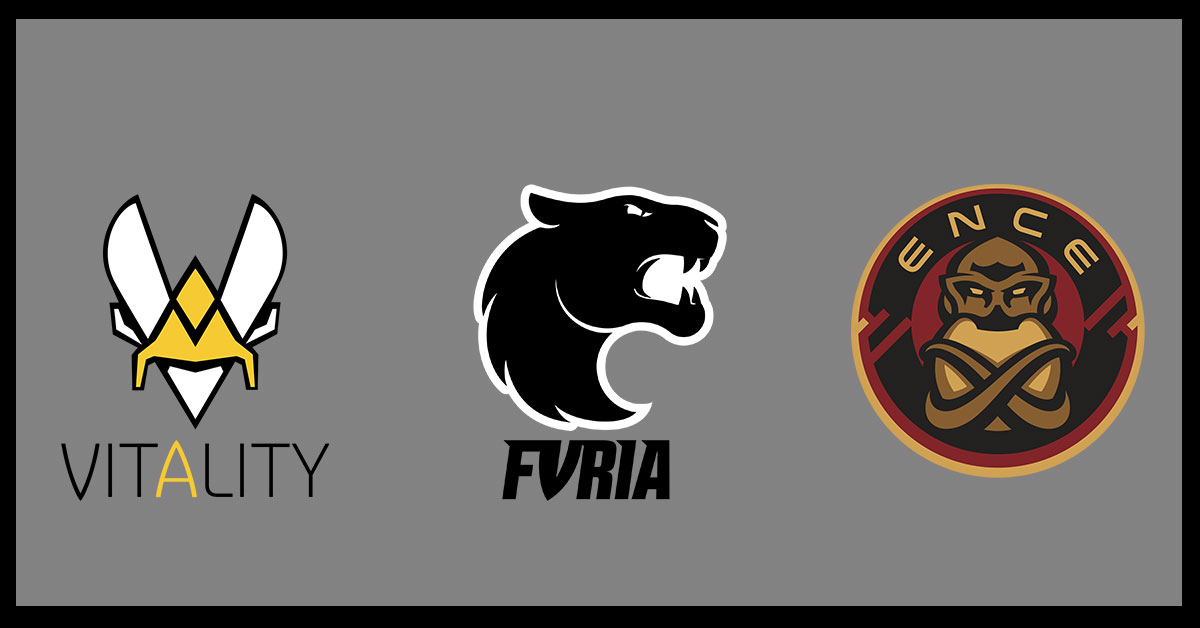 Vitality, Furia, ENCE Logo