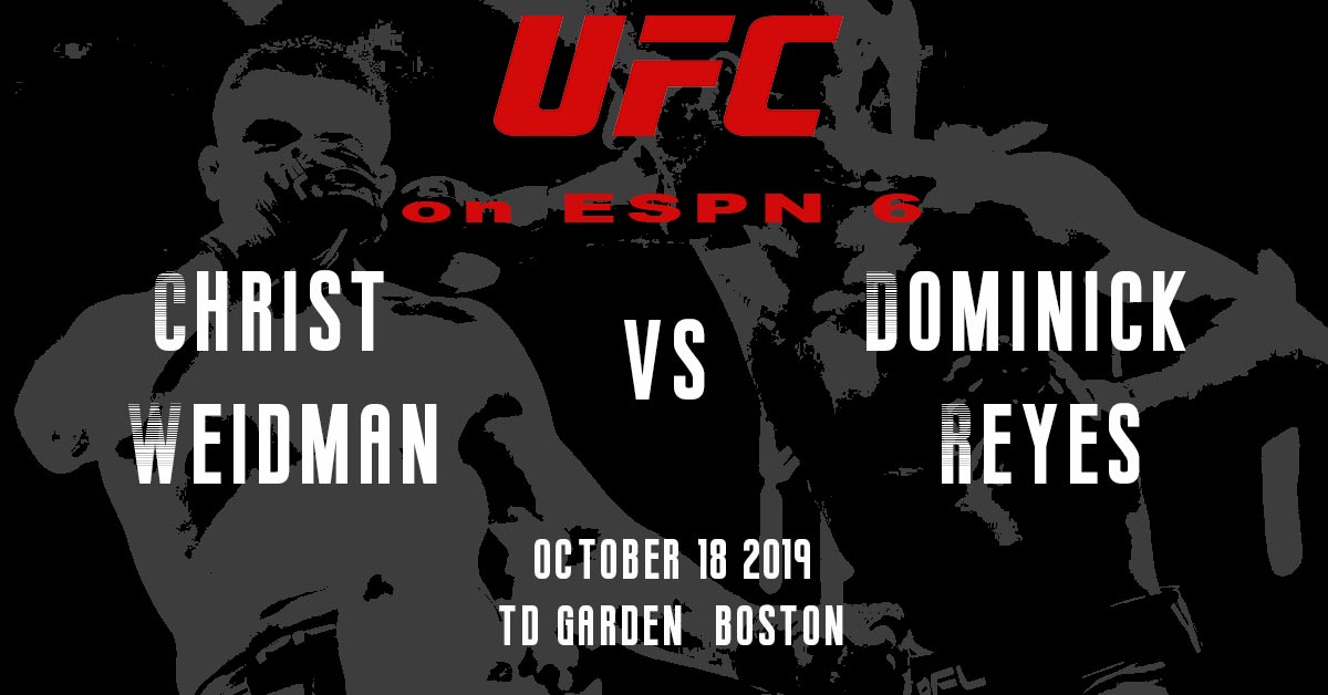 UFC on ESPN 6: Weidman vs Reyes Betting Odds