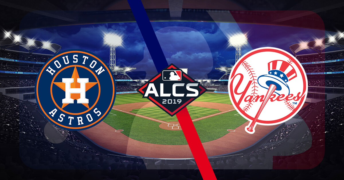 Houston Astros vs New York Yankees Logos - 2019 ALCS Logo - MLB Logo
