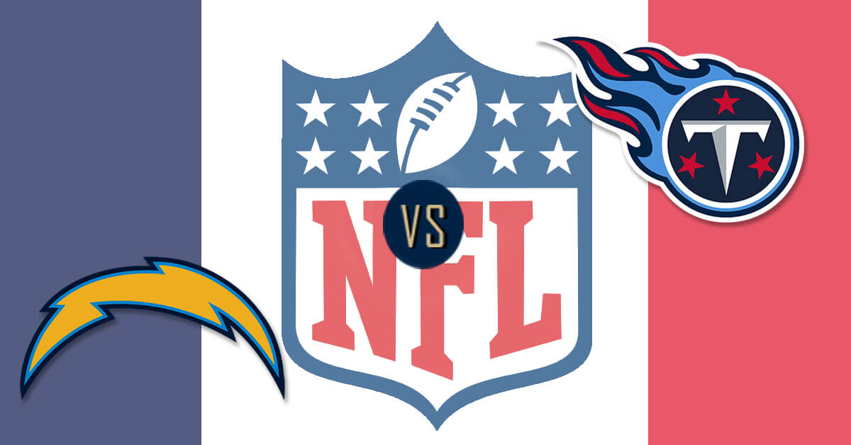 Los Angeles Charges vs Tennessee Titans Logos - NFL Logo