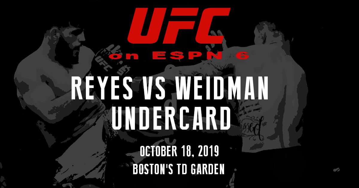 Reyes vs Weidman Undercard - UFC on ESPN 6 Logo