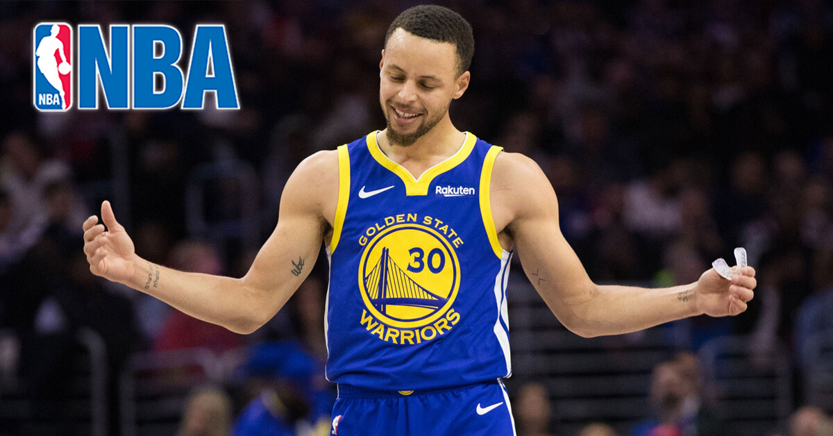 Stephen Curry, Golden State Warriors - NBA Logo