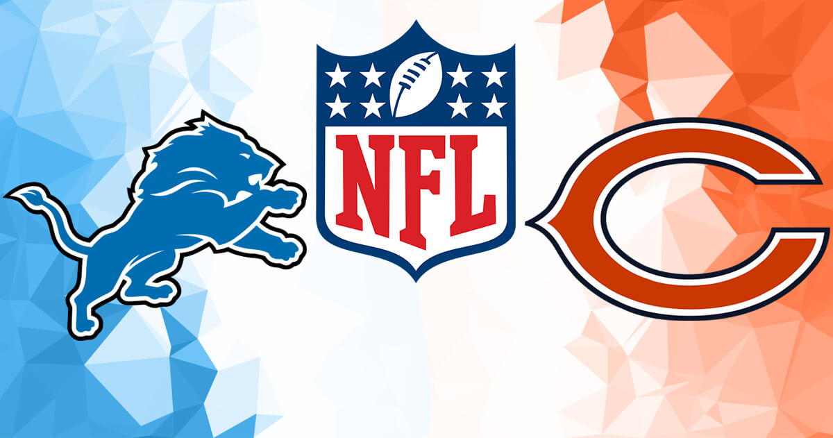 Detroit Lions vs Chicago Bears Logos - NFL Logo