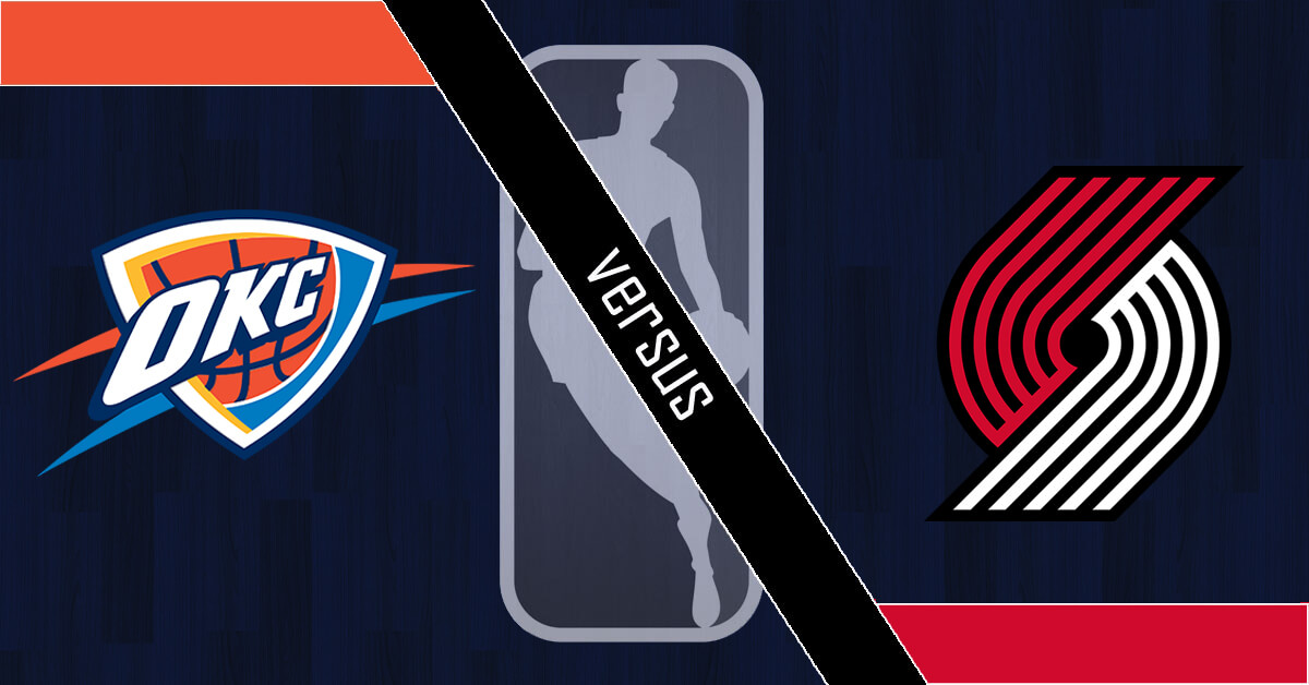Oklahoma City Thunder vs Portland Trail Blazers Logos - NBA Logo
