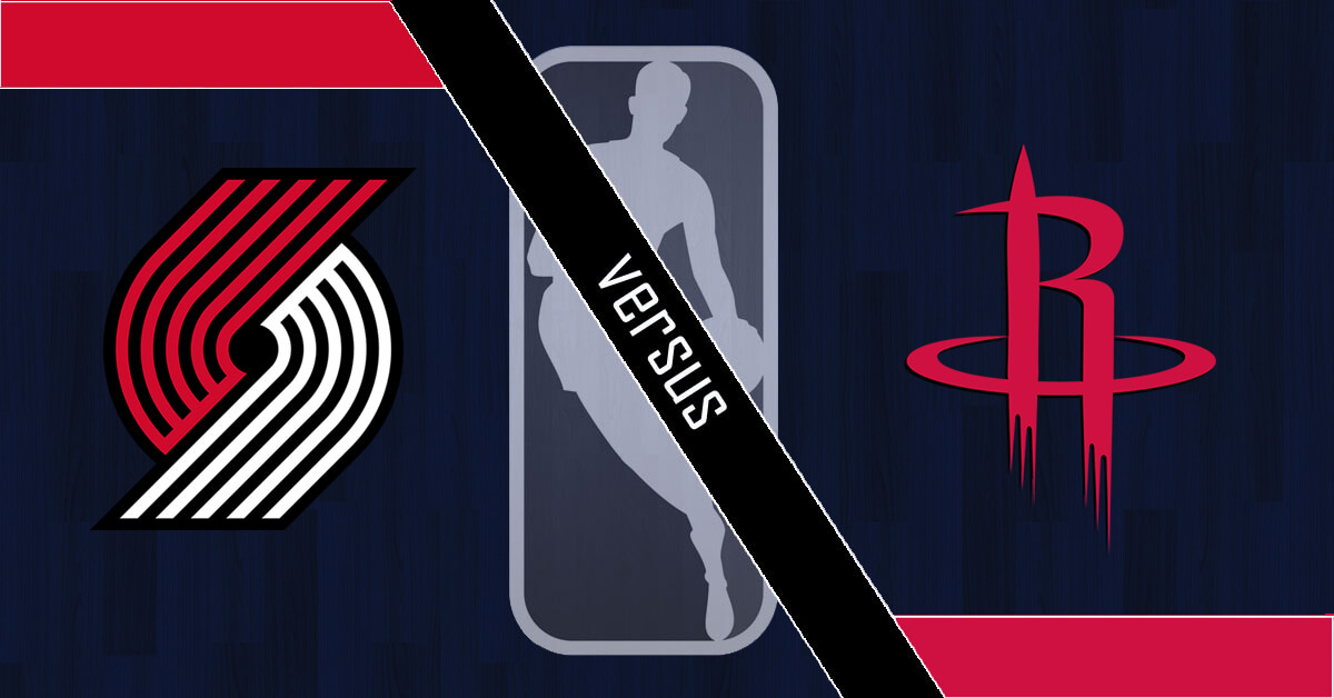 Portland Trail Blazers vs Houston Rockets Logos - NBA Logo