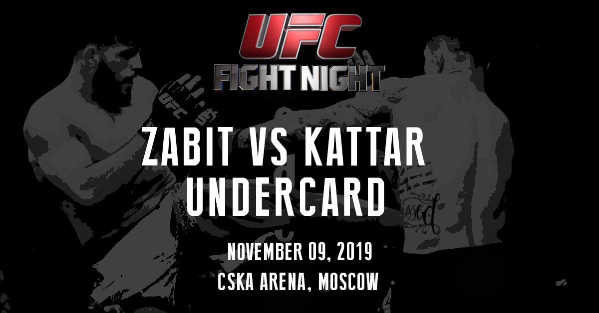 UFC Fight Night Logo - Zabit vs Kattar - UFC Fighters Background