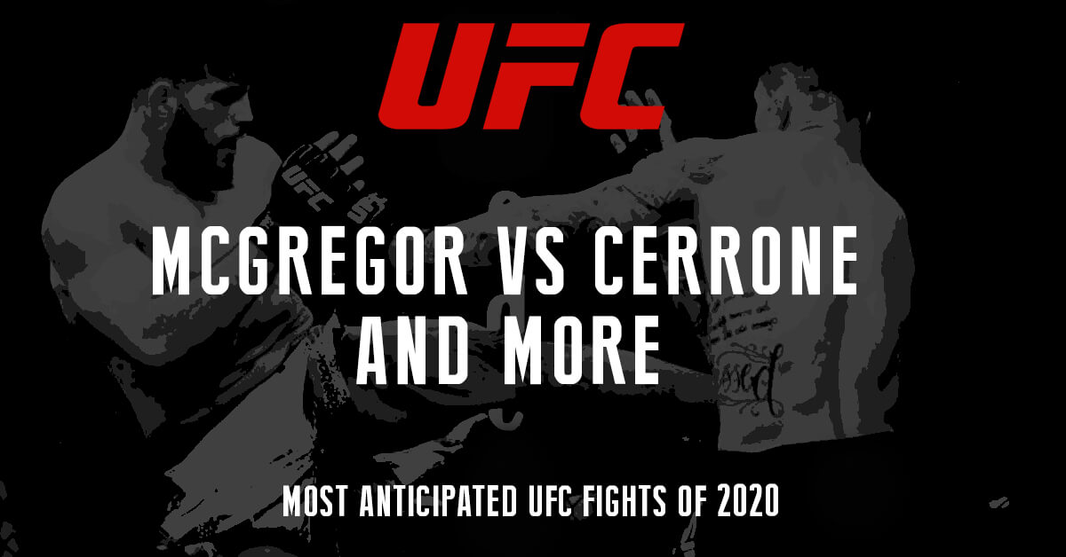 UFC Fighters Dark Background - McGregor vs Cerrone - UFC Logo