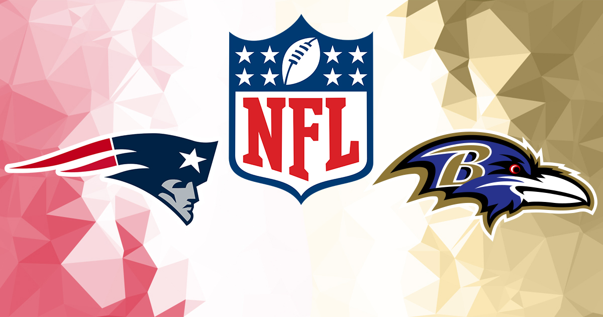 New England Patriots vs Baltimore Ravens Logos - NFL Logo