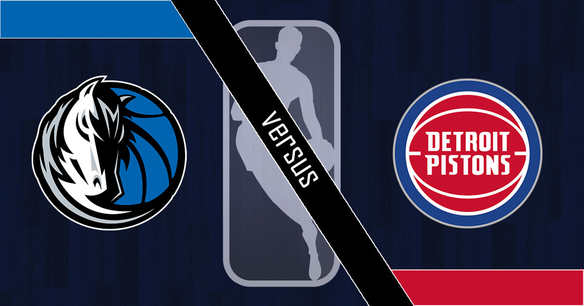 Dallas Mavericks vs Detroit Pistons Logos - NBA Logo