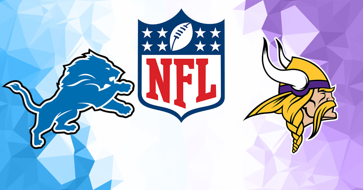 Detroit Lions vs Minnesota Vikings Logos - NFL Logo
