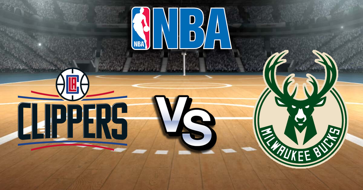 LA Clippers Vs Milkwaukee Bucks - Vs and NBA Logo
