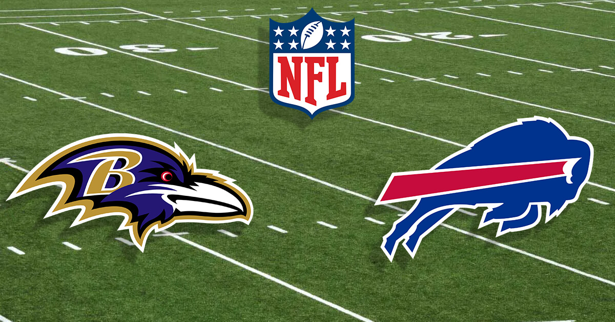 Baltimore Ravens Vs Buffalo Bills And NFL Logo