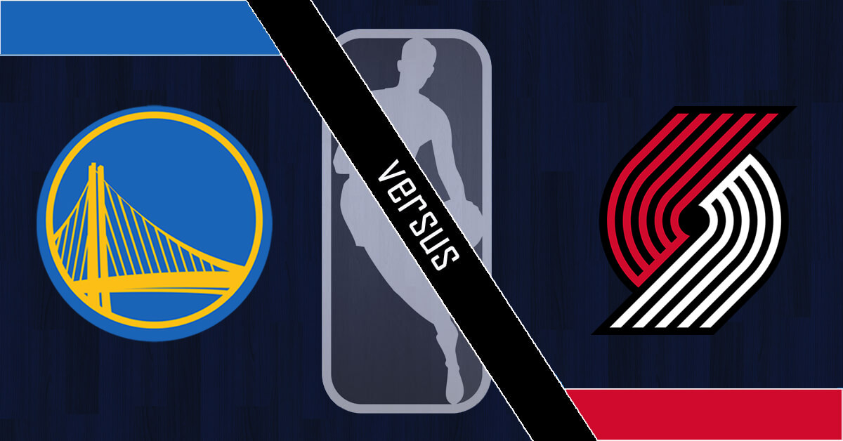 Golden State Warriors vs Portland Trail Blazers Logos - NBA Logo