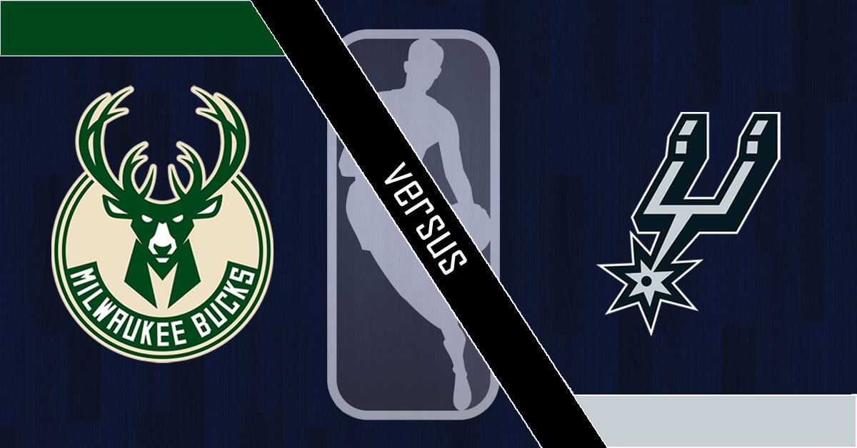Milwaukee Bucks vs San Antonio Spurs Logo - NBA Logo
