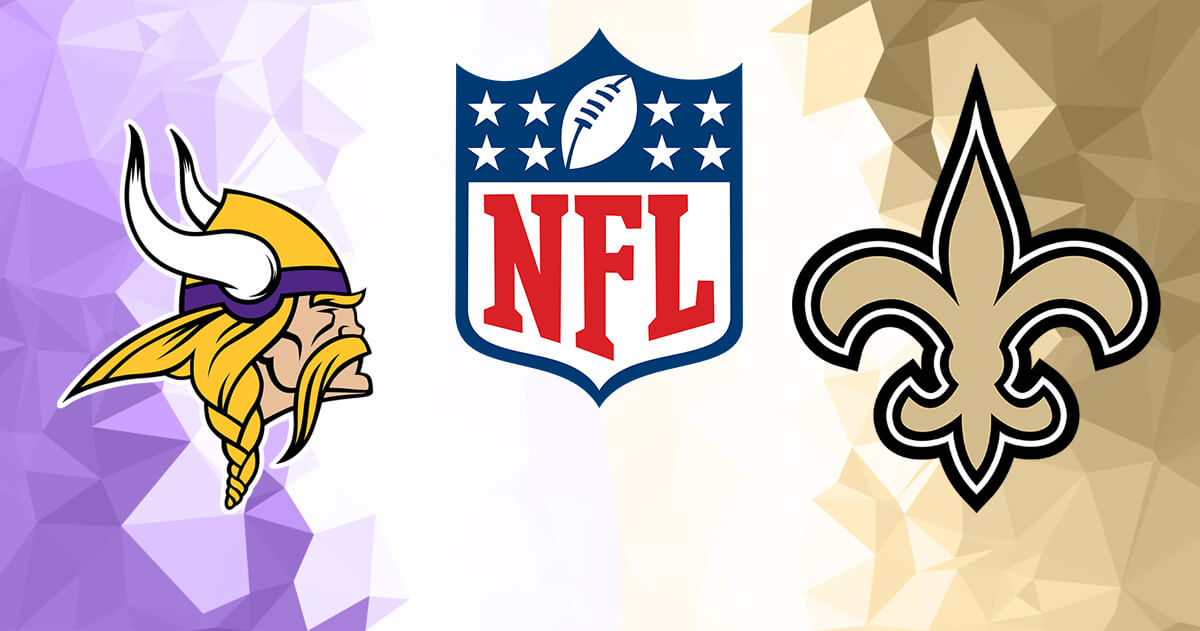 Minnesota Vikings vs New Orleans Saints Logos - NFL Logo