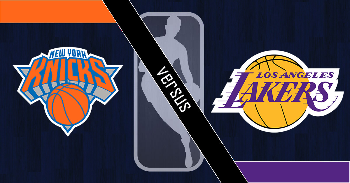 New York Knicks vs Los Angeles Lakers Logos - NBA Logo