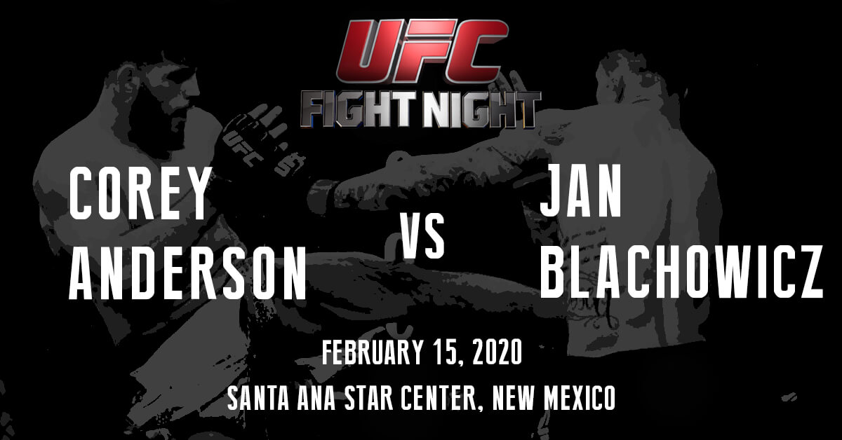 Corey Anderson vs Jan Blachowicz 2 - UFC Fight Night 167 - MMA Fighters Background