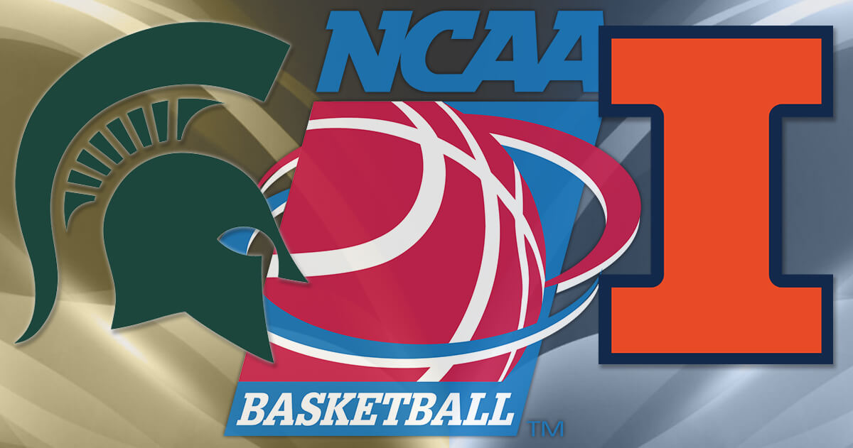 Michigan State vs Illinois Logos - NCAA Basketball Logo