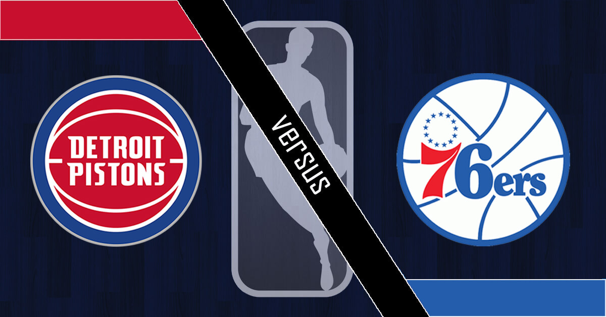 Detroit Pistons vs Philadelphia 76ers Logos - NBA Logo
