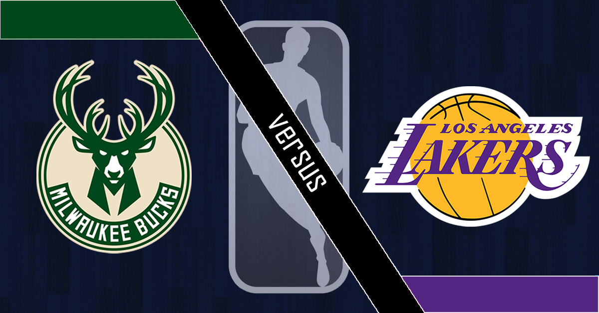 Milwaukee Bucks vs Los Angeles Lakers Logos - NBA Logo