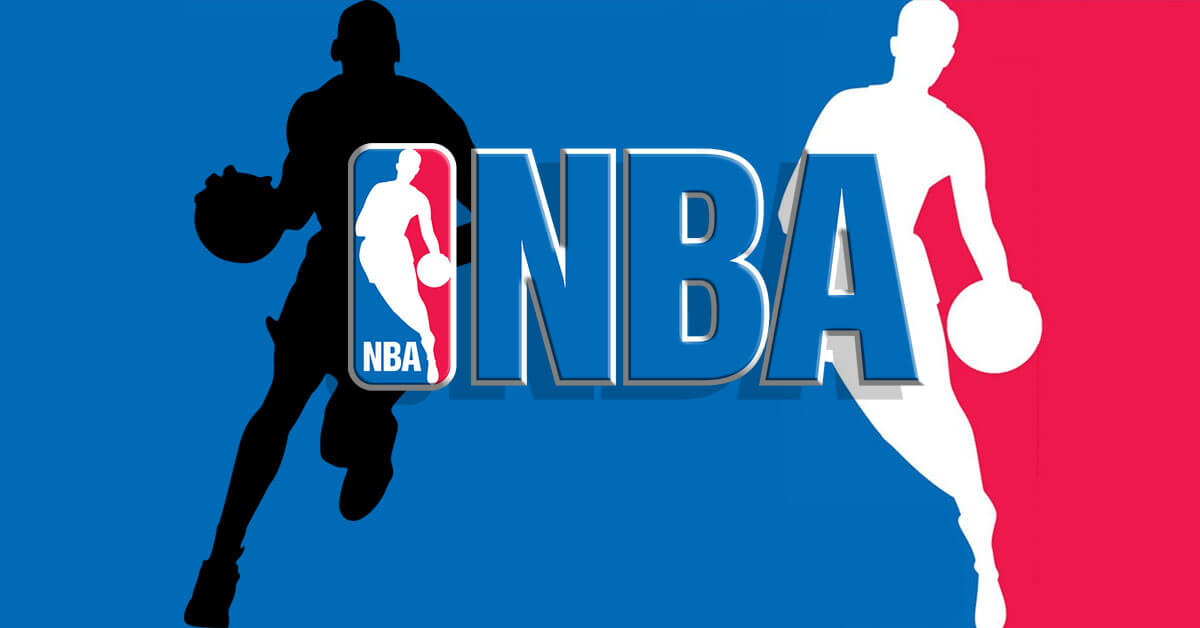 NBA Logo With Shadowed Mirror Basketball Player