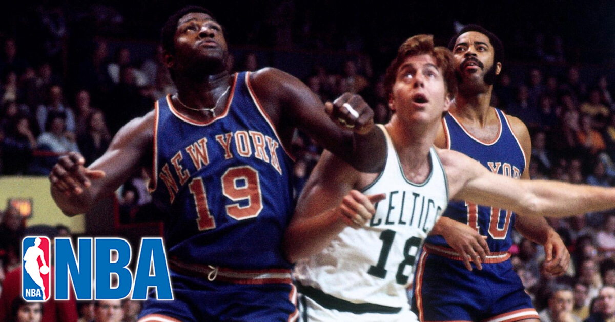New York Knicks vs Boston Celtics 1973 - NBA Logo