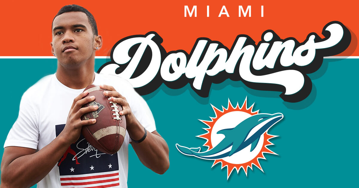 Miami Dolphins Logo Wallpaper - Football Player Tua Tagovailoa