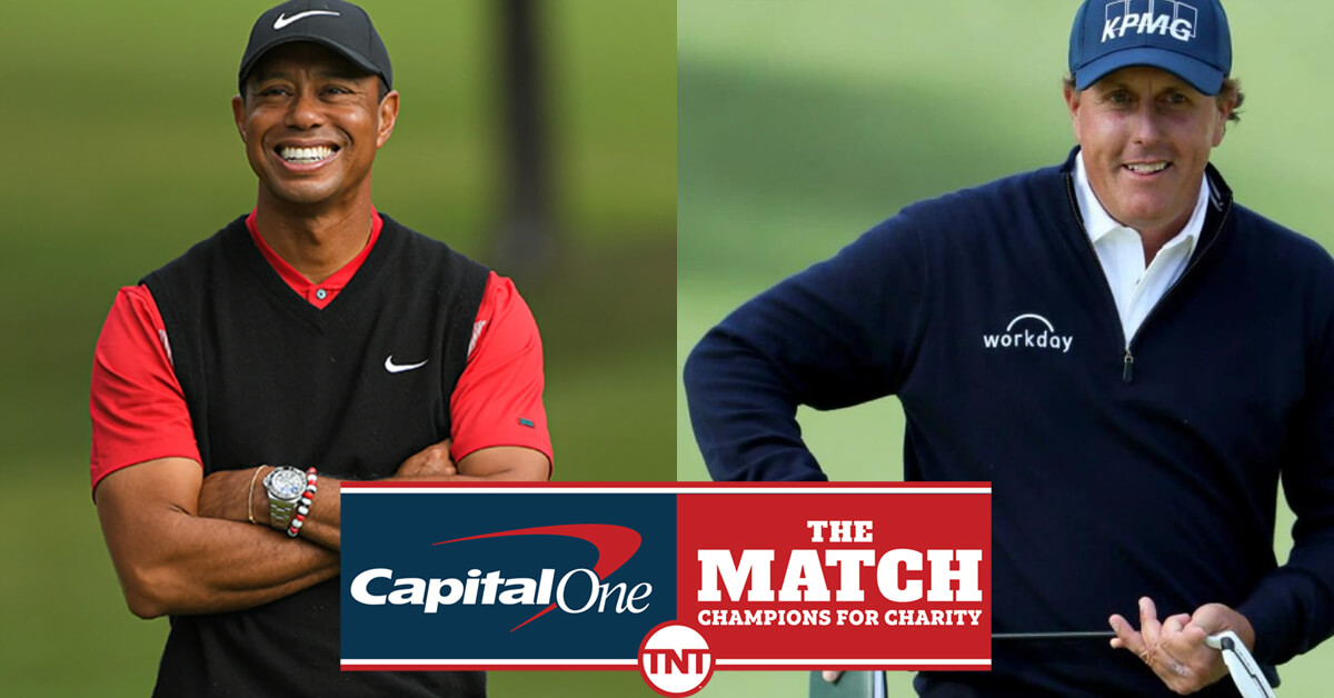 Tiger Woods and Phil Mickelson - The Match Champions for Charity Logo