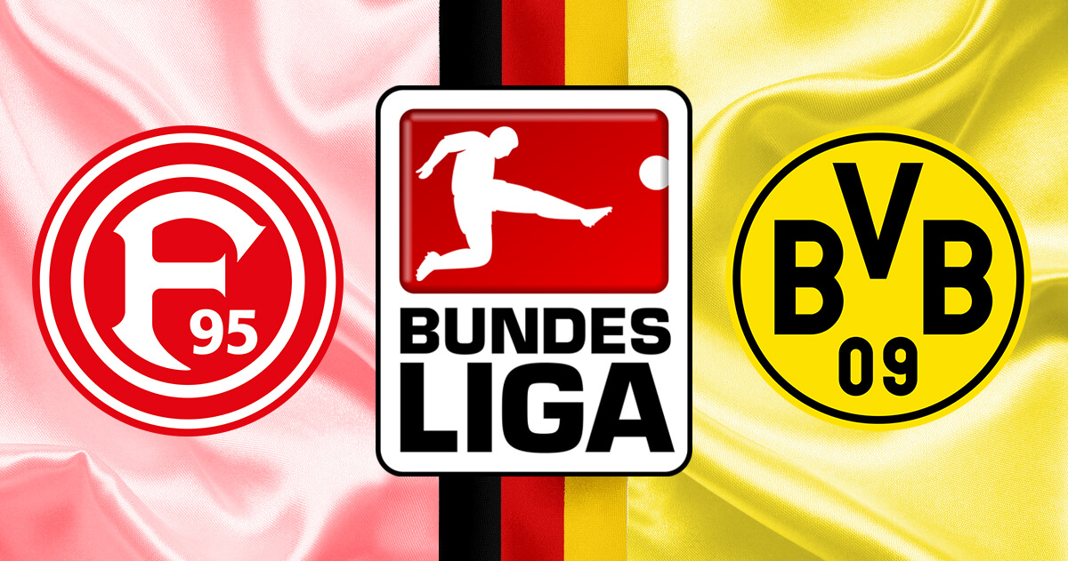 Fortuna Dusseldorf vs Borussia Dortmund Logos - Bundesliga Logo