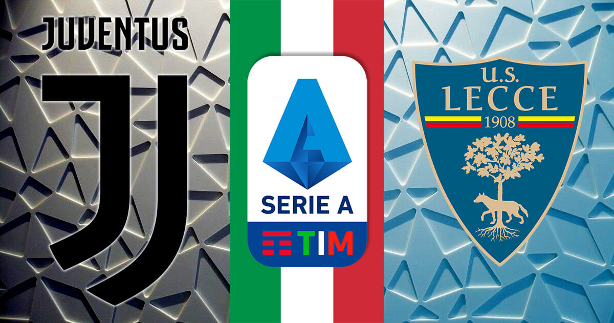 Juventus vs Lecce Logos - Serie A Logo - Italy Flag1