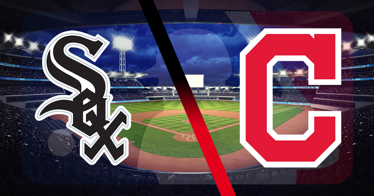 Chicago White Sox vs Cleveland Indians Logos - MLB Logo - Baseball Field Background