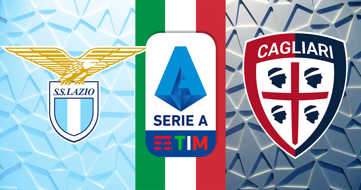 Lazio vs Cagliari Logos - Serie A Logo - Italy Flag