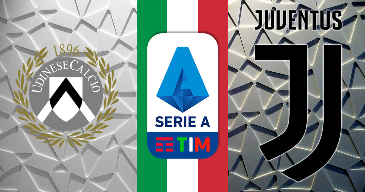 Udinese vs Juventus Logos - Serie A Logo - Italy Flag